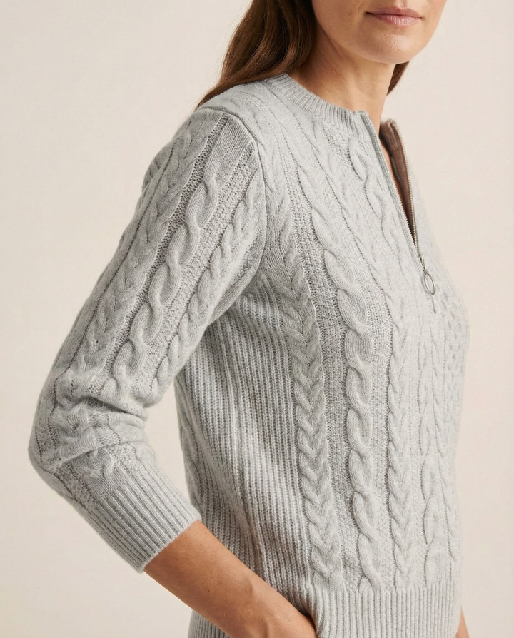 Sienna™ - Cable Knit Half-Zip Jumper