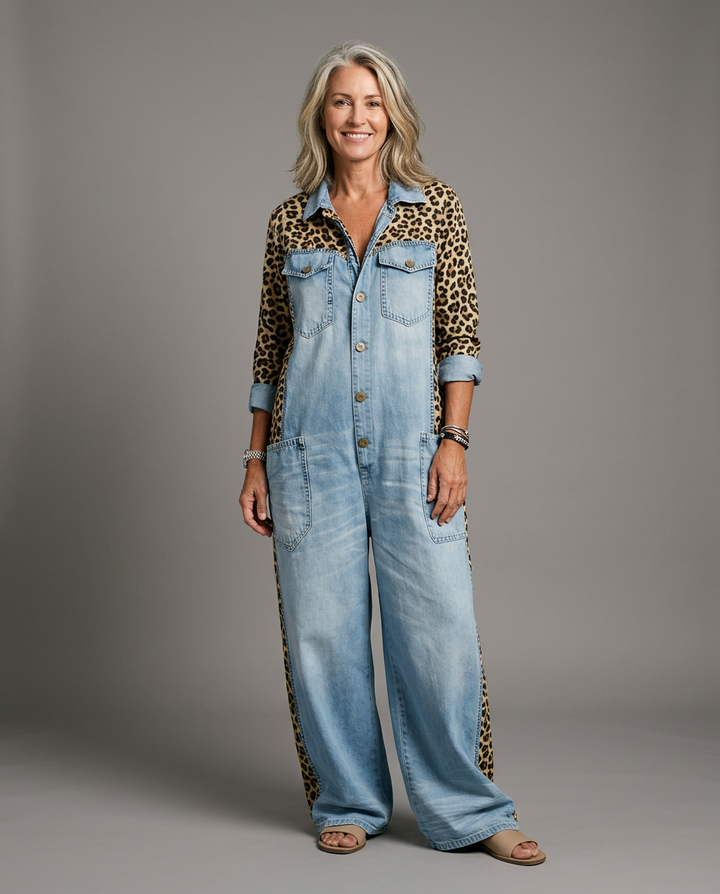 Amanda denim jumpsuit - studio grey