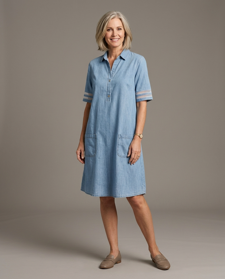 Lucia denim dress - studio grey