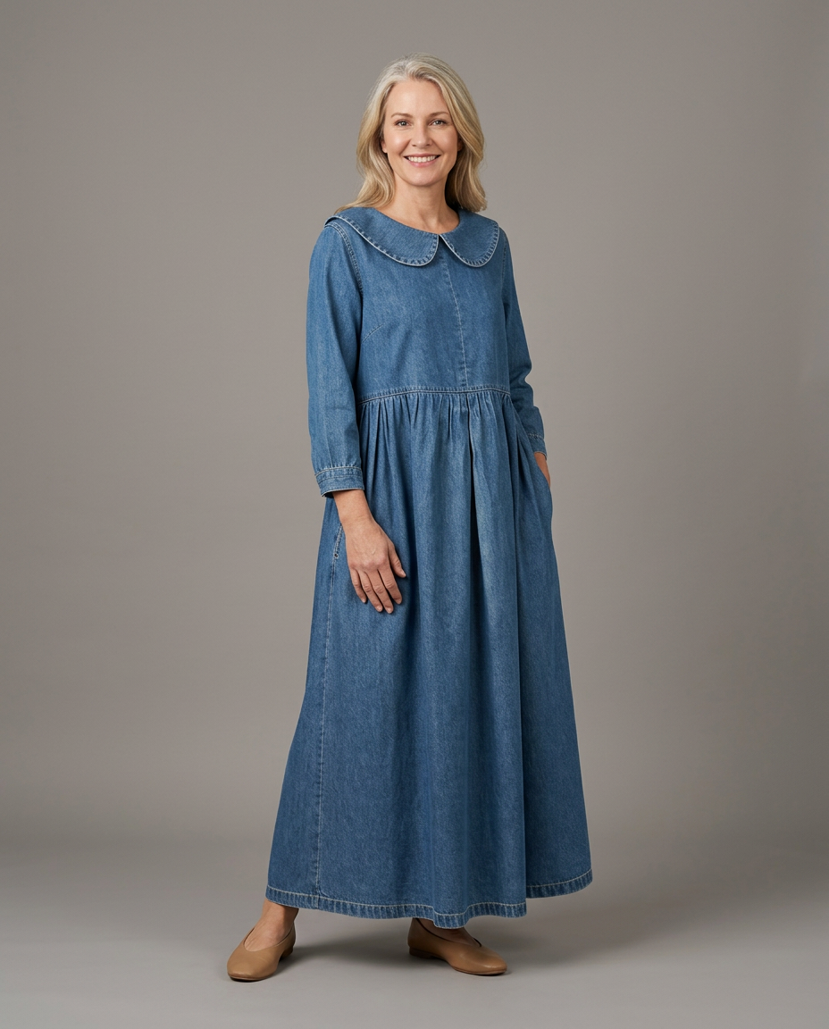Clara denim dress - studio grey