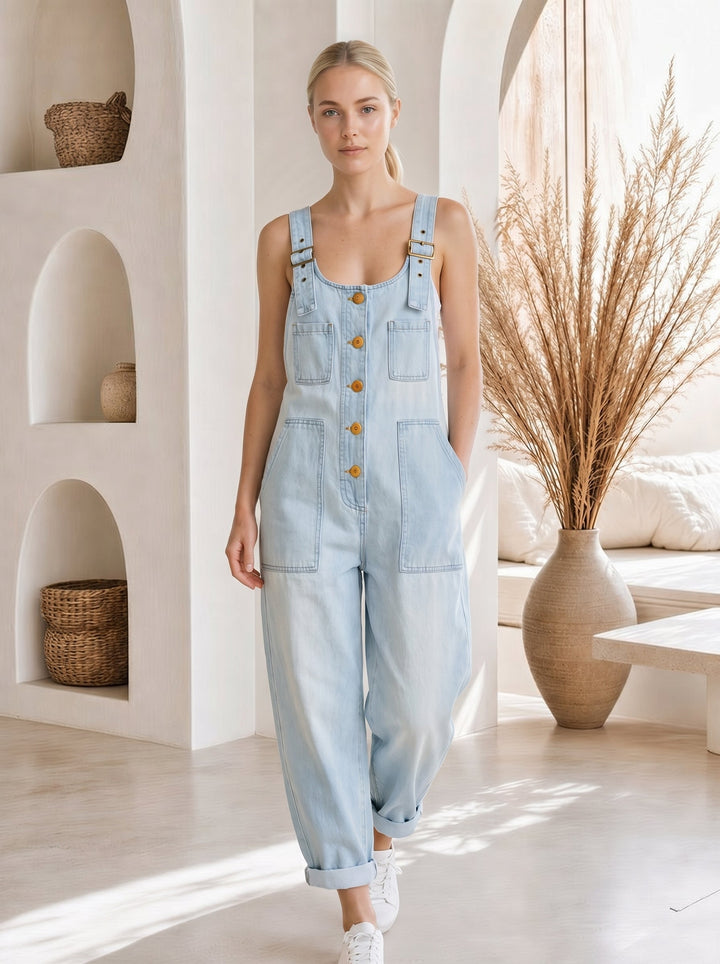 Sienna™ – Barrel-Leg Denim Overalls