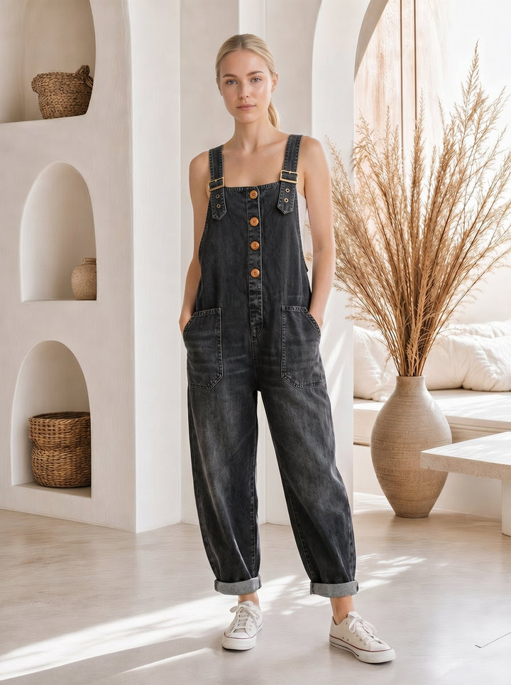 Sienna™ – Barrel-Leg Denim Overalls