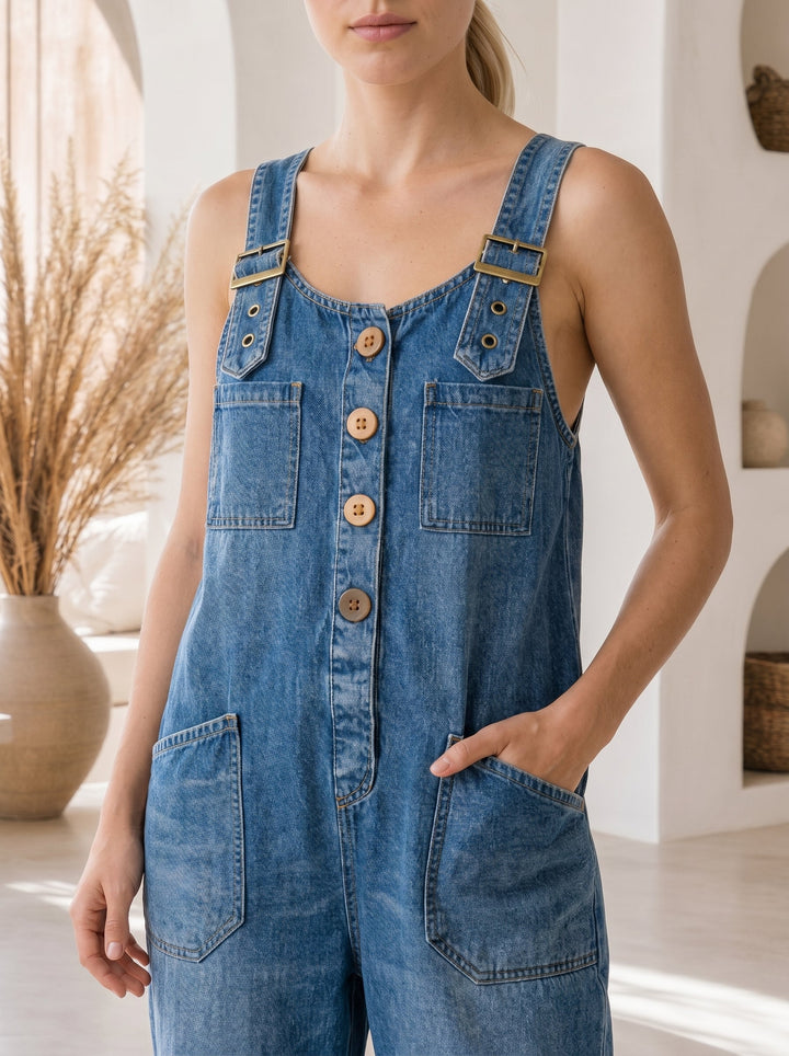 Sienna™ – Barrel-Leg Denim Overalls
