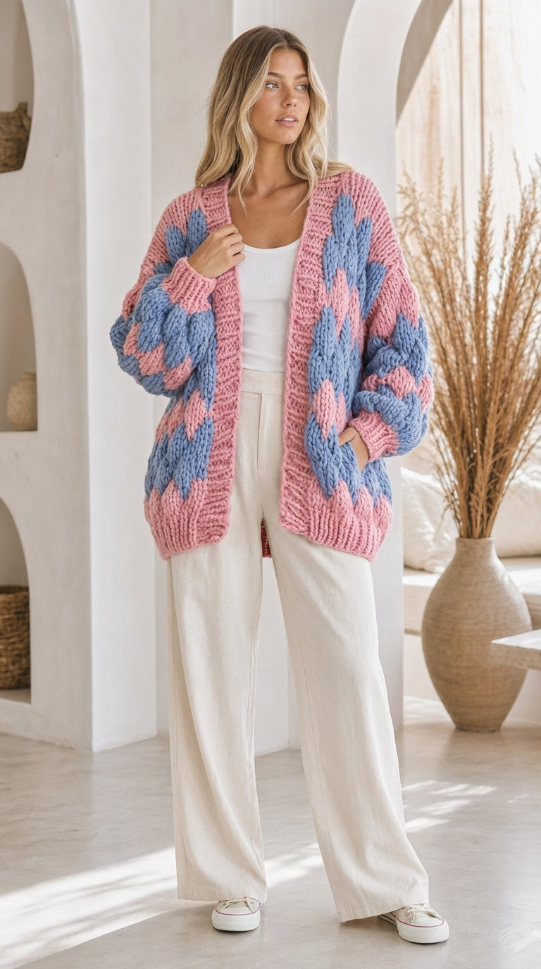 Maia – Wave Knit Cardigan
