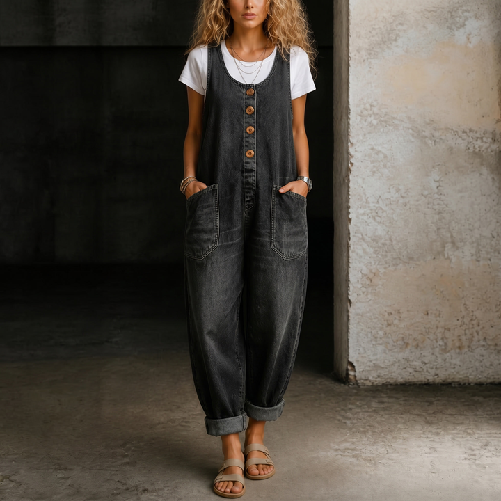Zoe | Denim Overall Jumpsuit